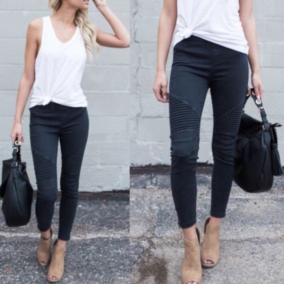 RESTOCKED💖Black Bette Moto Legging - Picture 1 of 3